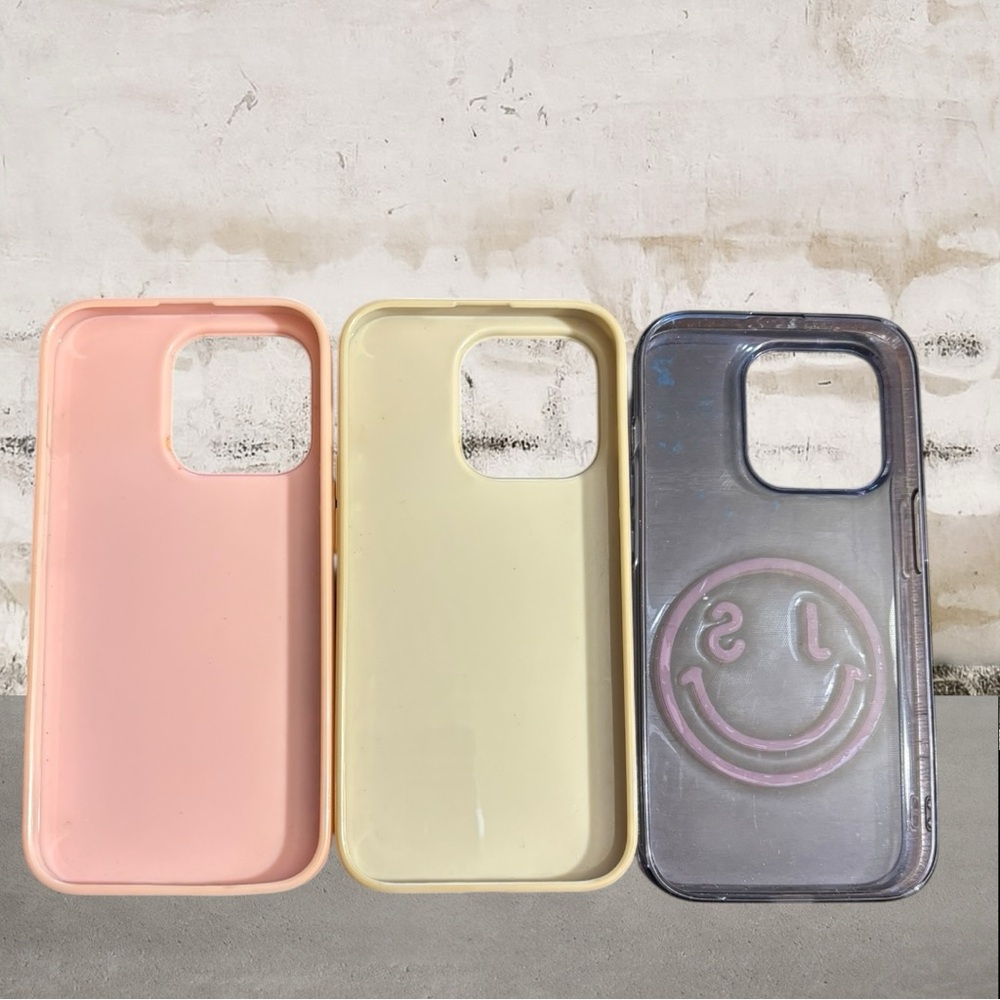 iPhone 14 Pro Case Set - Pink, Yellow, and Gray - Picture 2 of 2